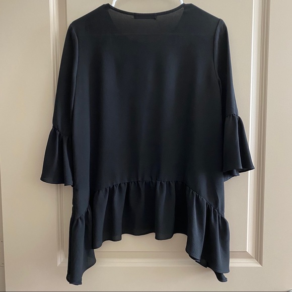 Gibson Ruffled Handkerchief Hem Top - Picture 3 of 4